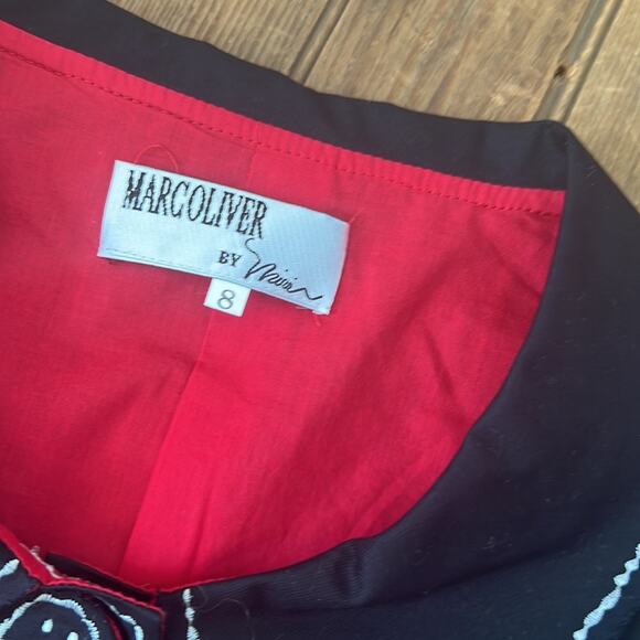 Vintage 90s Marc Oliver by Miri Couture Bespoke Boutique jacket cotton size 8 - Picture 2 of 8